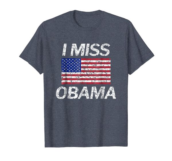 

i miss president obama faded grunge t-shirt, White;black