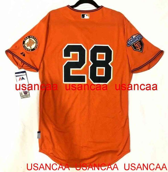 Jerseys de reminiscência de Buster Posey Base Costum Posey Base