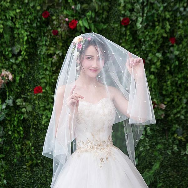

bridal veils 1 layer fingertip wedding white&ivory veil with blusher accessories comb, Black