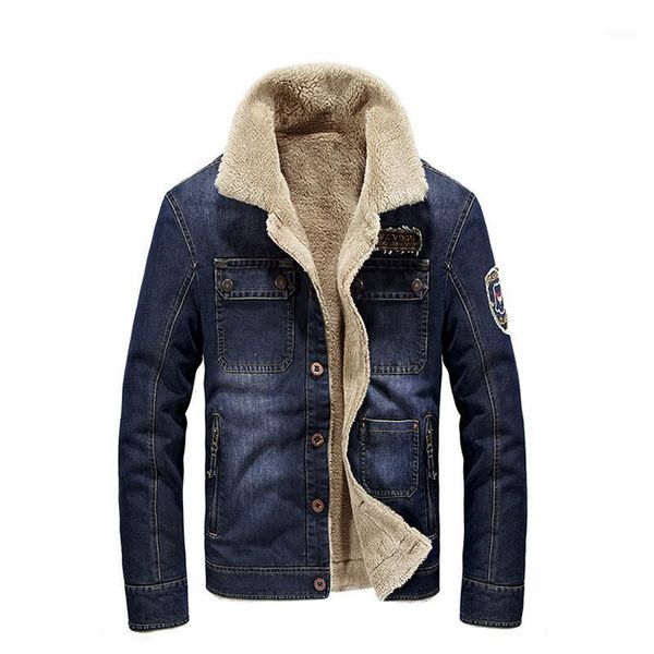 

men's jackets 2021 men jacket and coats brand clothing denim fashion mens jeans thick warm winter outwear male cowboy m-4xl, Black;brown