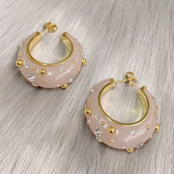 

fashion summer crystal stud earring hoop earrings lady women party wedding lovers gift engagement jewelry for brides, Golden;silver