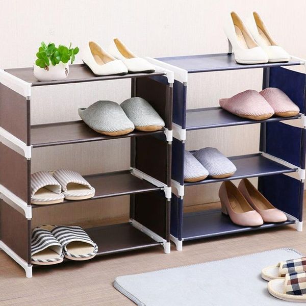 

clothing & wardrobe storage adjustable rack,non-woven shoe rack, hall closet,, removable rack door, diy, easy to install r