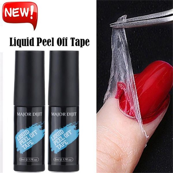 

finger cuticle care nail protect glue liquid peel off tape latex tools manicure base coat gel, Red;pink