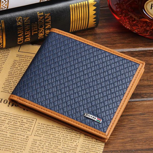 

wallets brand wallet men short leather plaid male fashion purse coin billfold card holders z-48014, Red;black