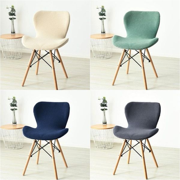 

polar fleece curved chair cover stretch spandex dining stool covers slipcovers butterfly shape washable accent seat