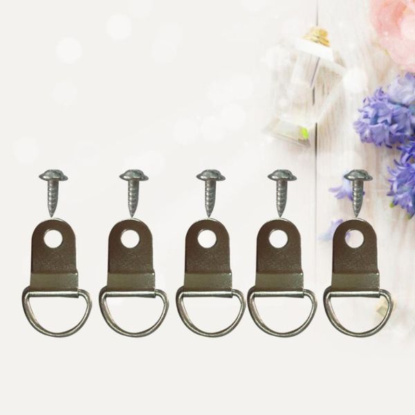 

80pcs d-ring shape single hole hangers cross stitch hanger hook for home decoration painting picture hanging wall decorativ hooks & rails