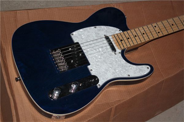 

6 strings blue electric guitar with gold hardware,basswood body,maple neck