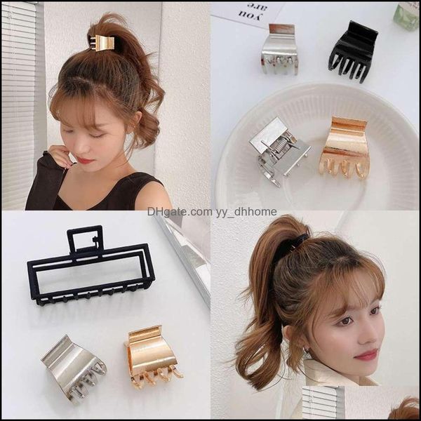 

other fashion aessories cute little metal clip alloy hairpin shark headdress back high horsetail artifact fixing drop delivery 2021 bcrux, Silver