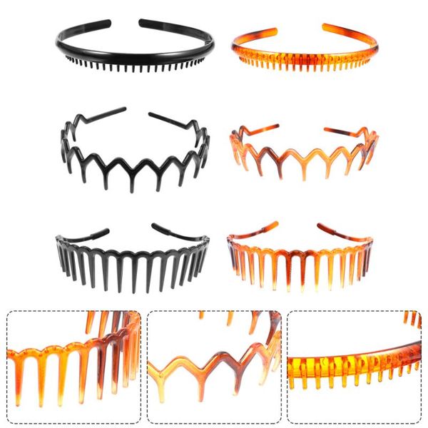 

cords, slings and webbing 6pcs toothed headbands hairband men headwear