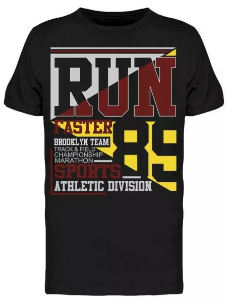 

run faster brooklyn team tee men's -image by shutterstock, White;black