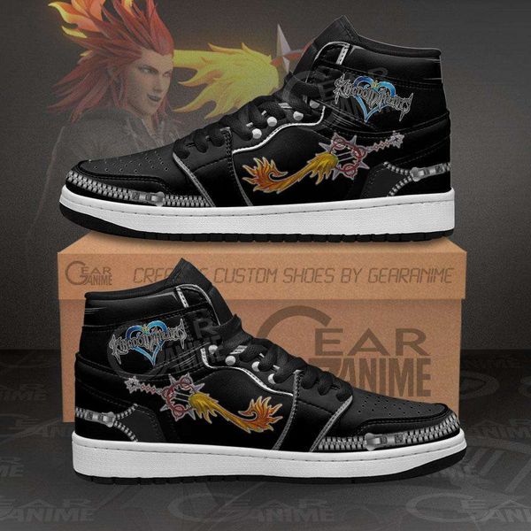 

sneakers customization kingdom hearts axel lea sword anime shoes