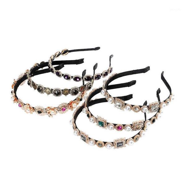 

headband crystal embellished jeweled hair accessories hairband ladies baroque1