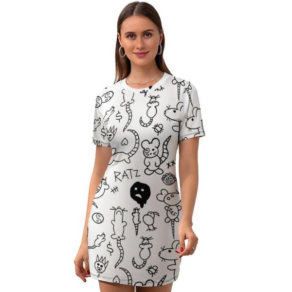 

casual dresses gothic dress short sleeve aesthetic spandex bodycon teen patterns day fashion one-piece, Black;gray