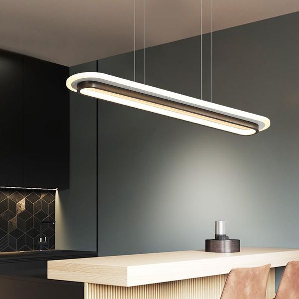 

modern minimalist chandelier atmosphere creative personality meeting room led strip light restaurant nordic lamps pendant
