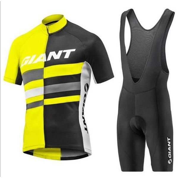 

racing sets cycling giant jersey set 2021 summer breathable bicycle suit anti-uv men bike clothing with 5d padded bib pants, Black;blue