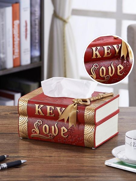 

tissue boxes & napkins creative retro style book shape box storage paper crafts art wet wipes napkin home organization bb50zj