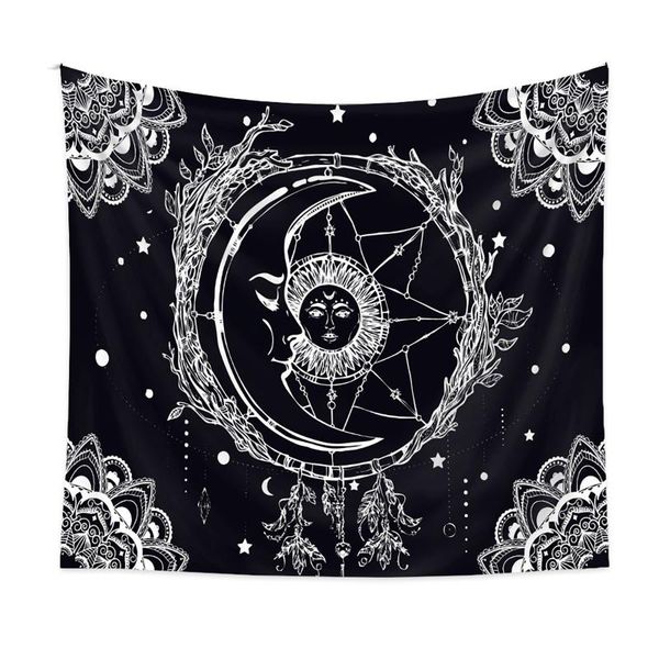 

tapestries mandala tapestry wall hanging sun moon tarot carpet tapiz witchcraft cloth
