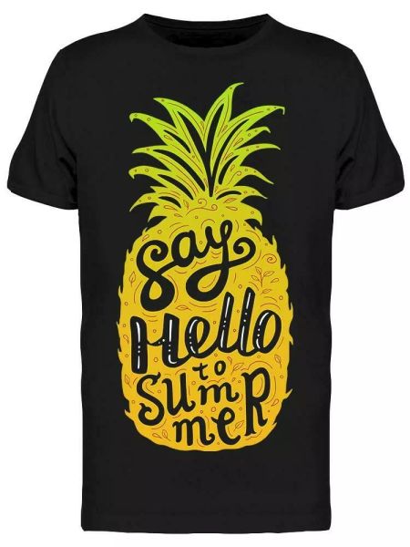 

Say Hello To Summer Pineapple Tee Men's -Image by Shutterstock, White;black