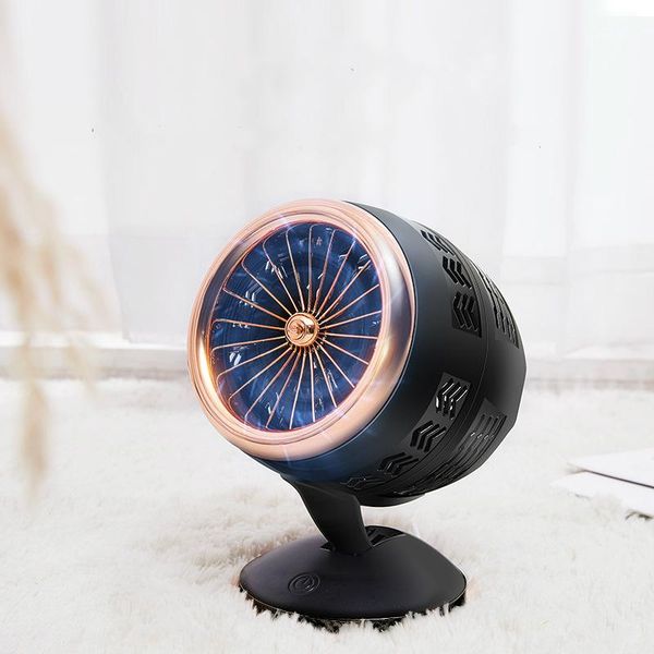 

electric fans usb office deskportable mini rotary vane fan air conditioning cooler cycle double-leaf turbo