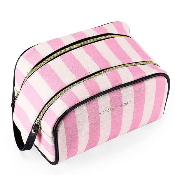 

striped multi-function large capacity cosmetic bag women travel toiletry organizer beauty makeup bags & cases