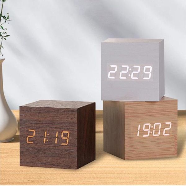 

other clocks & accessories smart digital voice-activated led alarm clock, snooze function usb/ powered clock
