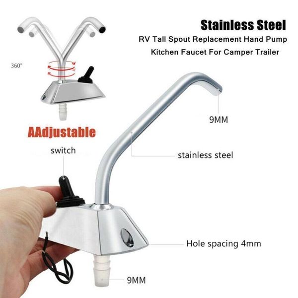 

electrically controlled faucet of rv water system bar tank boat caravan camper drainage pump automatic w0v8 kitchen faucets
