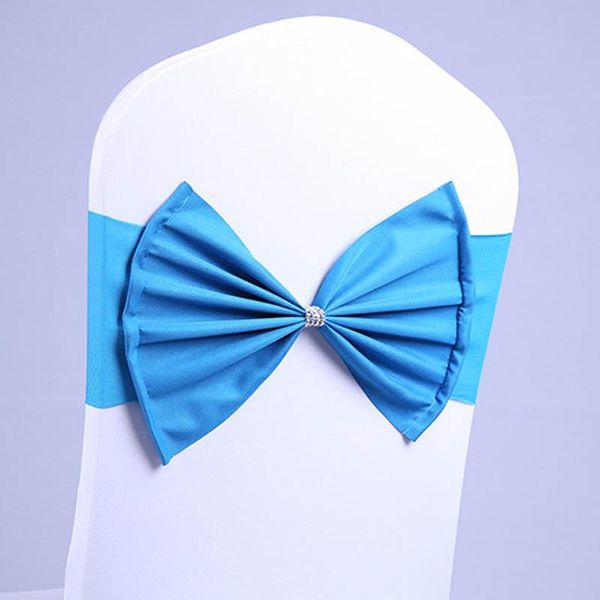 

10pcs/lot candy color chair sash satin sashes wedding feast bow tie el decoration