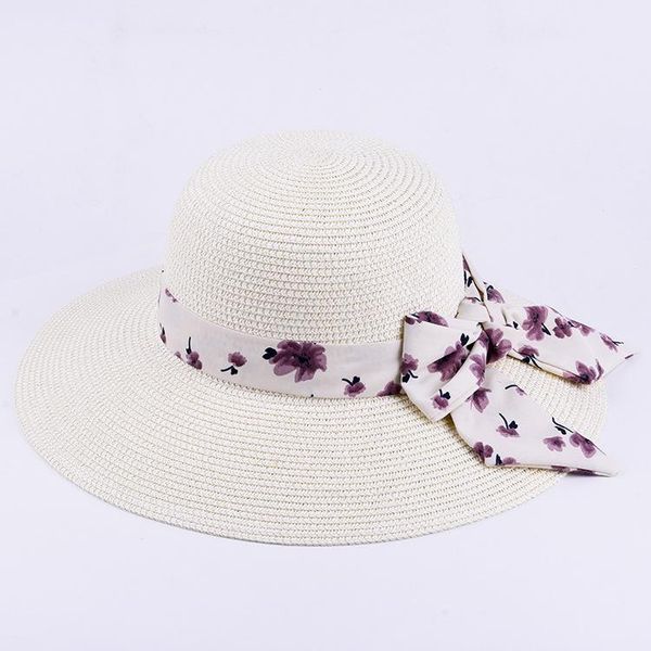 

wide brim hats selling multi color summer decorated beach sun straw hat women, Blue;gray
