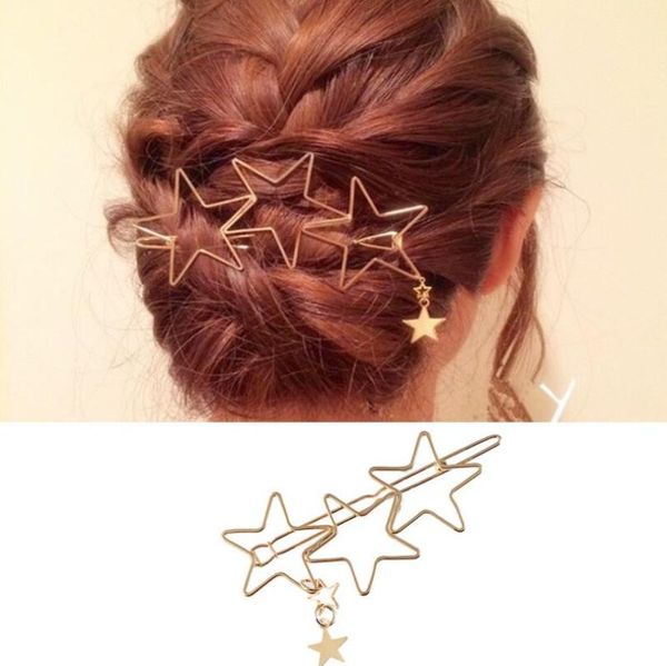 

hair clips & barrettes hfarich unique star hairpin stars tassel ornament barrette bride wedding accessories jewelry for women, Golden;silver