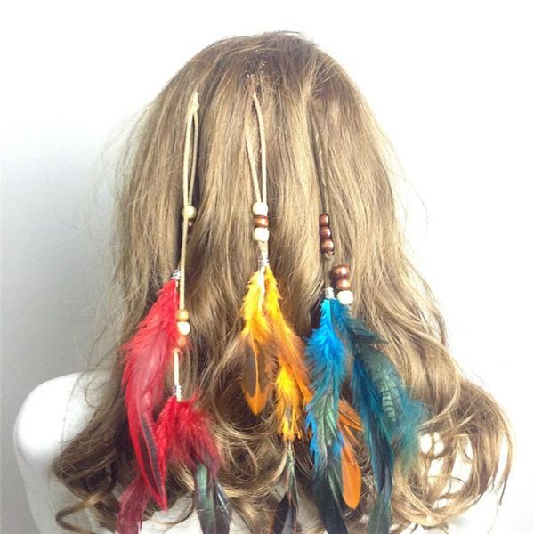 

hair accessories 1pc headdress feather ornaments clip feathers tassel piece