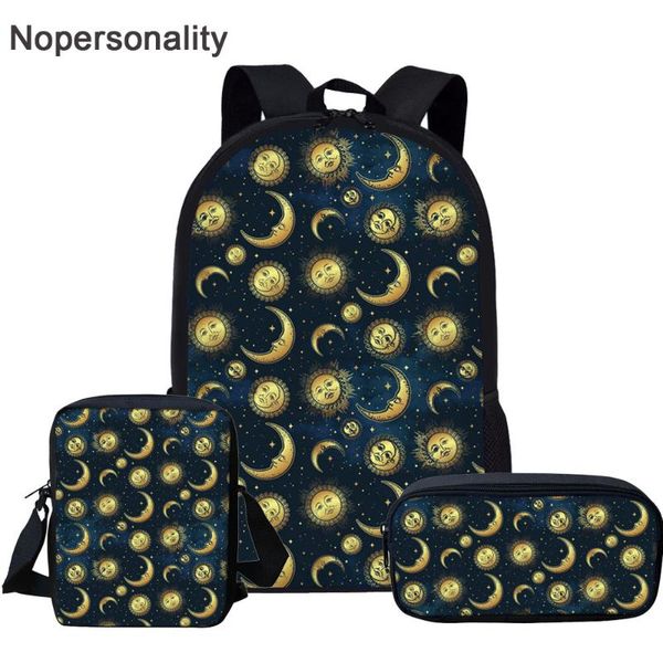 

school bags nopersonality fantasy sun and moon print bag for teens girls comfortable children's bookbag polyester book