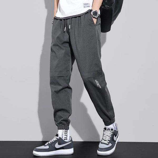 

men's pants trendy cargo streetwear harajuku joggers multi-pocket hip hop military tactical outdoor hiking trekking sweatpants, Black