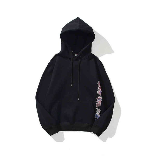 

hoodies sweartshirts hip hop street color graffiti plush and coat, Black
