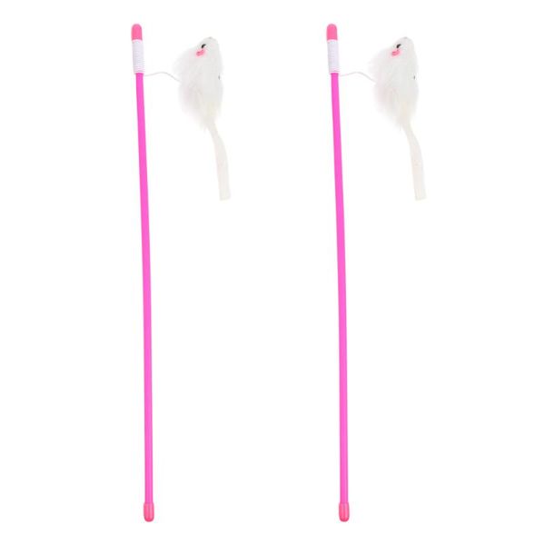 

cat toys 2pcs teaser design wand plaything kitten interactive stick rod