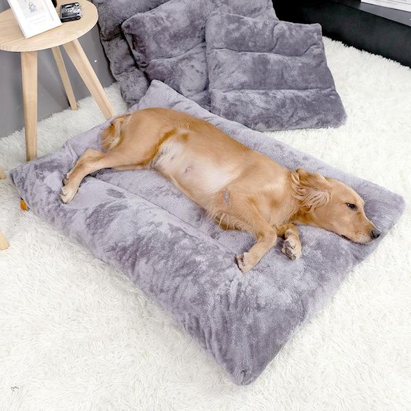 

kennels & pens warm plush dog bed pet for cat mat cushion blanket house soft puppy sofa pad small large dogs accessories