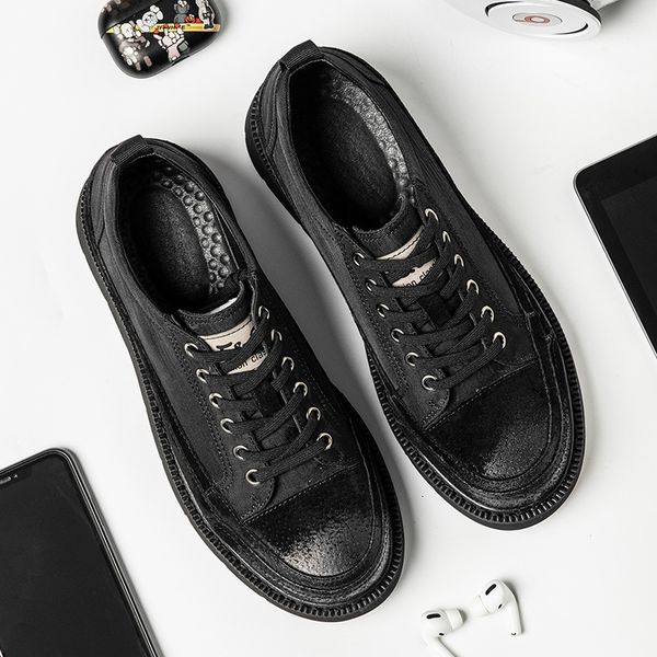 

shoes trendy board shoes dress men's black casual korean british style versatile low 2138 8bgz