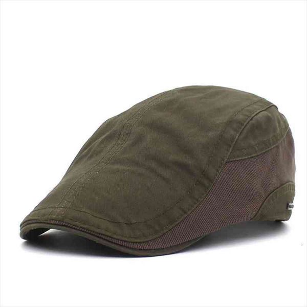 

solid newsboy caps cotton flat peaked cap outdoor men and women painter beret 26, Blue;gray