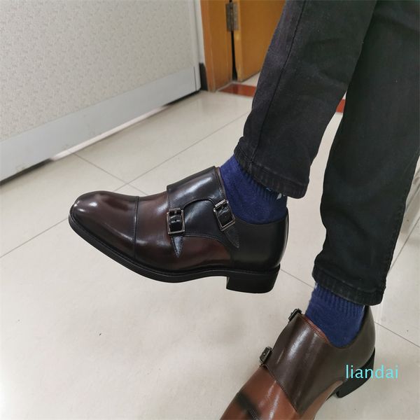 

21sf designer men's leather business casual shoes european and american style comfortable fashion luxury flat footwear office party wal, Black
