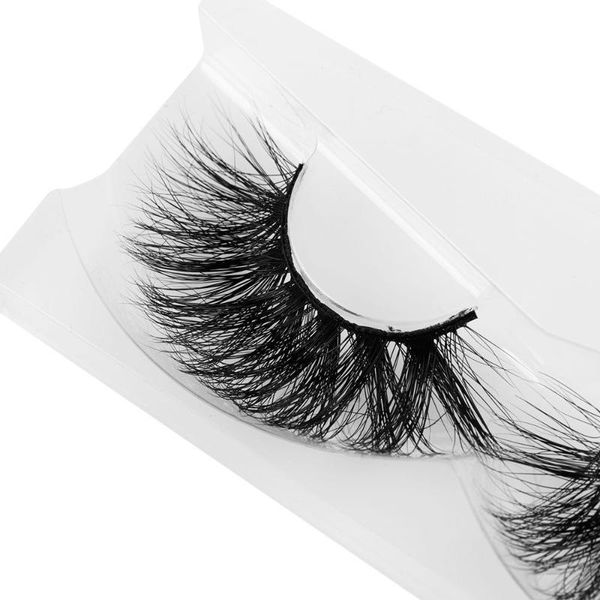 

false eyelashes woman's fashion 25mm extra length big volumn crisscross reusable eye beauty 100% mink lashes