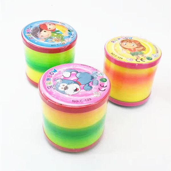 

novelty games diy rainbow 3d spring circle magic new strange children's toy