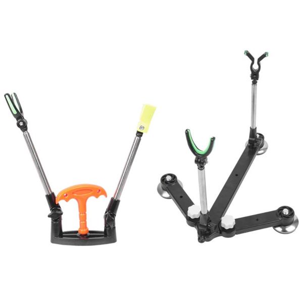 

metal fishing rod holder stand portable pole support bracket tackle with light for outdoor raft ice boat accessories