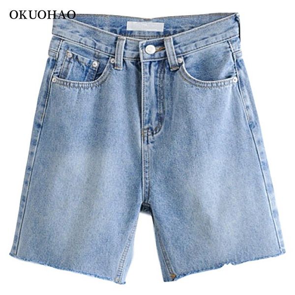 

2011High Waist Slim Denim Shorts Bermuda Plus Size Woman New Fashion Tassel Tight Five-point Denim Shorts Washed Sexy Female summer, Black