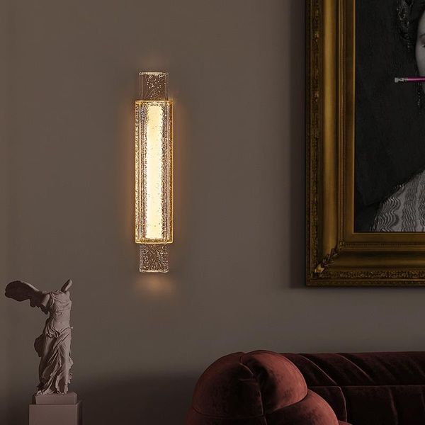 

wall lamp modern minimalist glass bedroom bedside aisle corridor creative personality el villa crystal