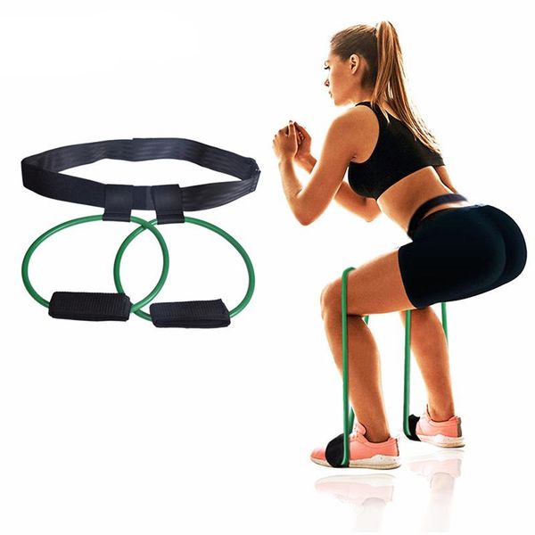 

yoga fitness pedal resistance device elastic bands training belt waist pumping