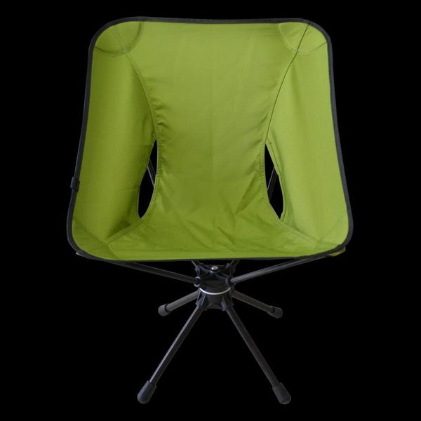 

camp furniture 360 degree swivel aluminum alloy portable collapsible moon chair fishing camping bbq stool folding extended hiking seat