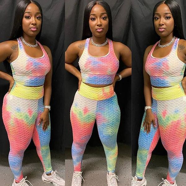 

pineapple print skinny crop women tracksuits workout pants active outfits set, Gray