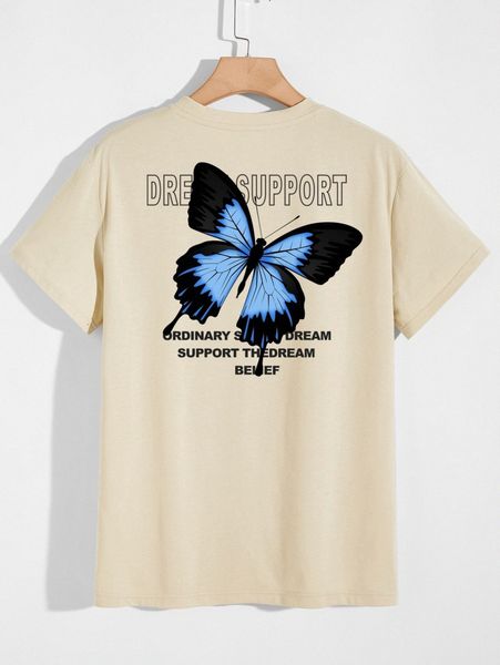 

romwe guys letter butterfly graphic tee t0vc#, White;black