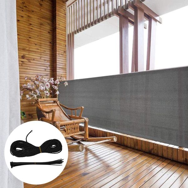 

shade 5*0.9m wind sunshade net shelter privacy screen breeze sewing buckle outdoor awning balcony garden fence cover with ties