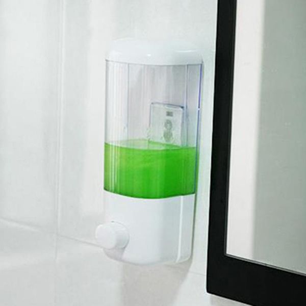 

liquid soap dispenser 500ml hand press lotion storage bathroom wall mounted self-adhesive shampoo container