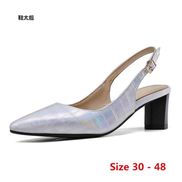

dress shoes stiletto slingbacks women pumps high heel party wedding concise office lady heels small big size 30 - 48, Black